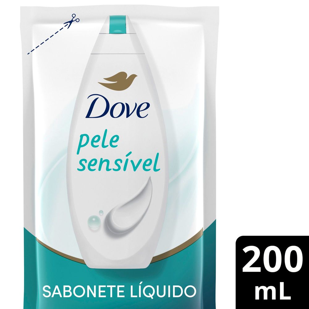 Refil Sabonete Líquido Dove Pele Sensível 200 ml