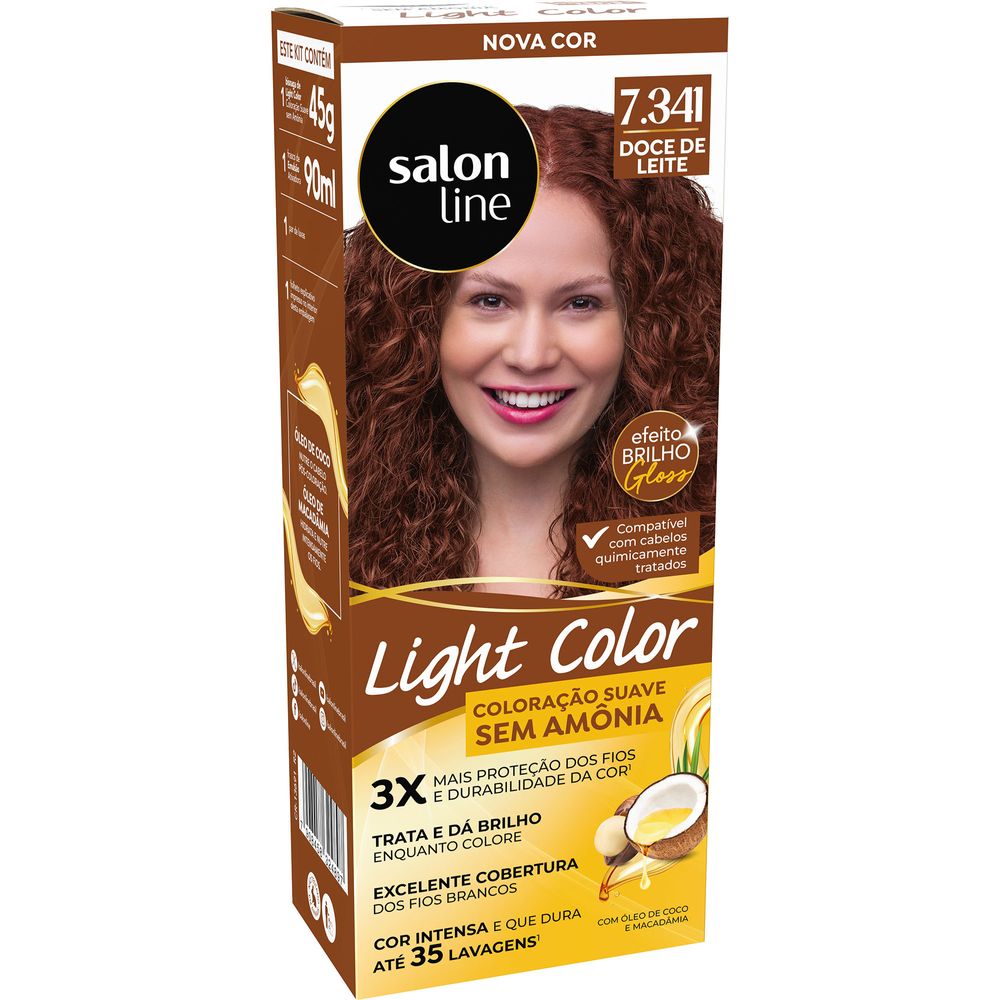 Conteúdo do kit: bisnaga de coloração e emulsão ativadora