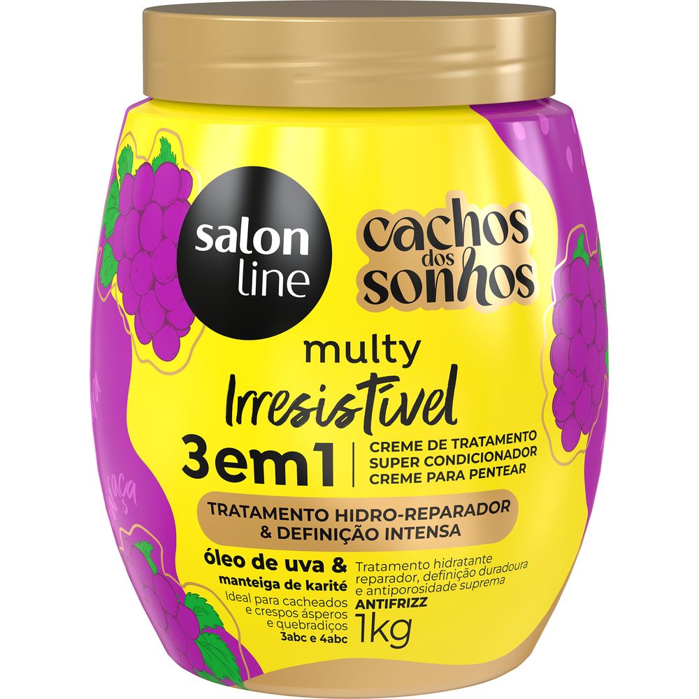 Imagem destacando ingredientes e benefícios: óleo de uva e manteiga de karité