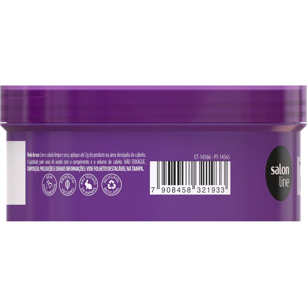 Traseira do pote com instruções e informações do produto