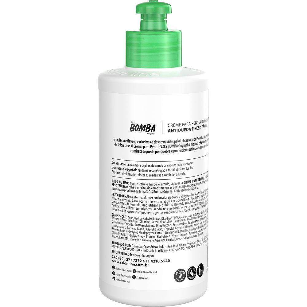 Parte traseira do produto com modo de uso e ingredientes ativos detalhados