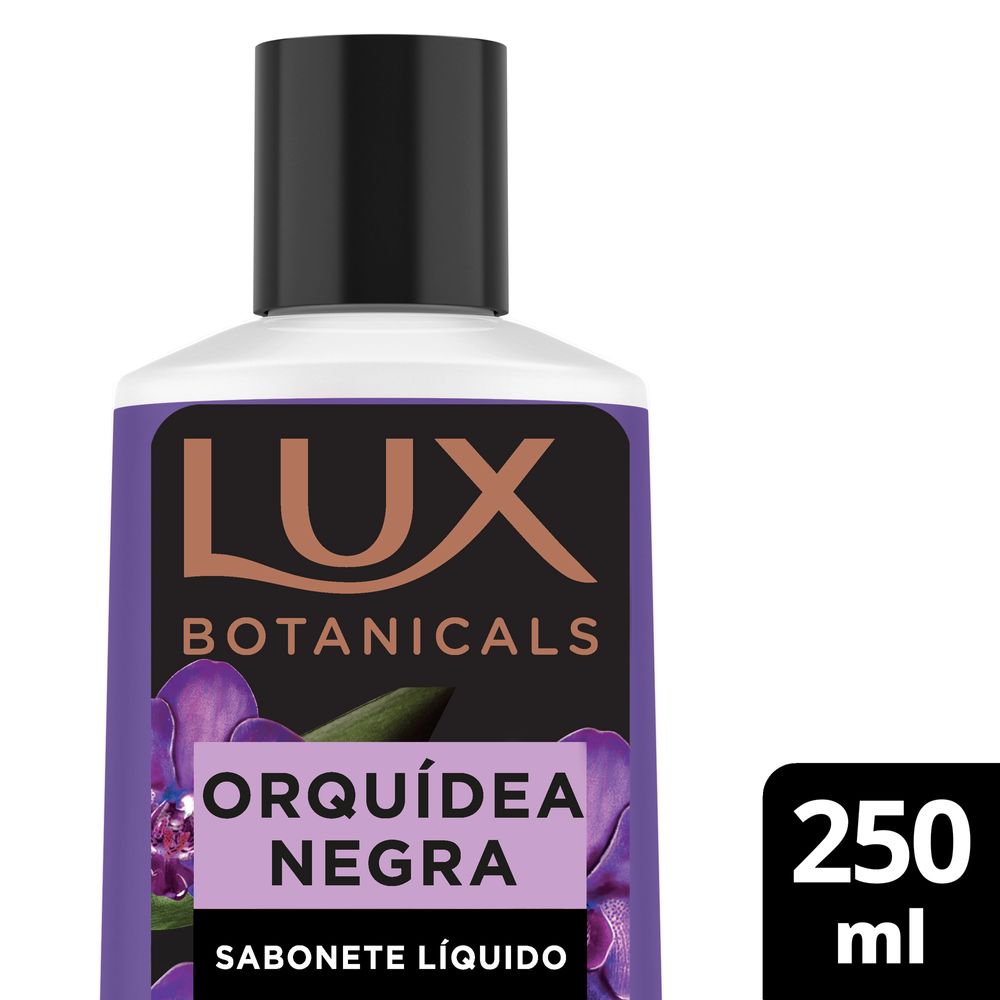 Sabonete Líquido Lux Orquídea Negra 250ml - embalagem roxa translúcida