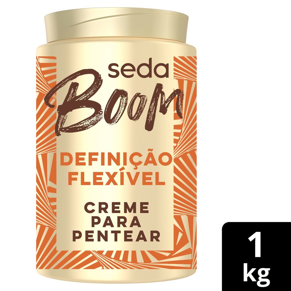 Creme para Pentear Seda Boom Definição Flexível 1 kg - embalagem dourada