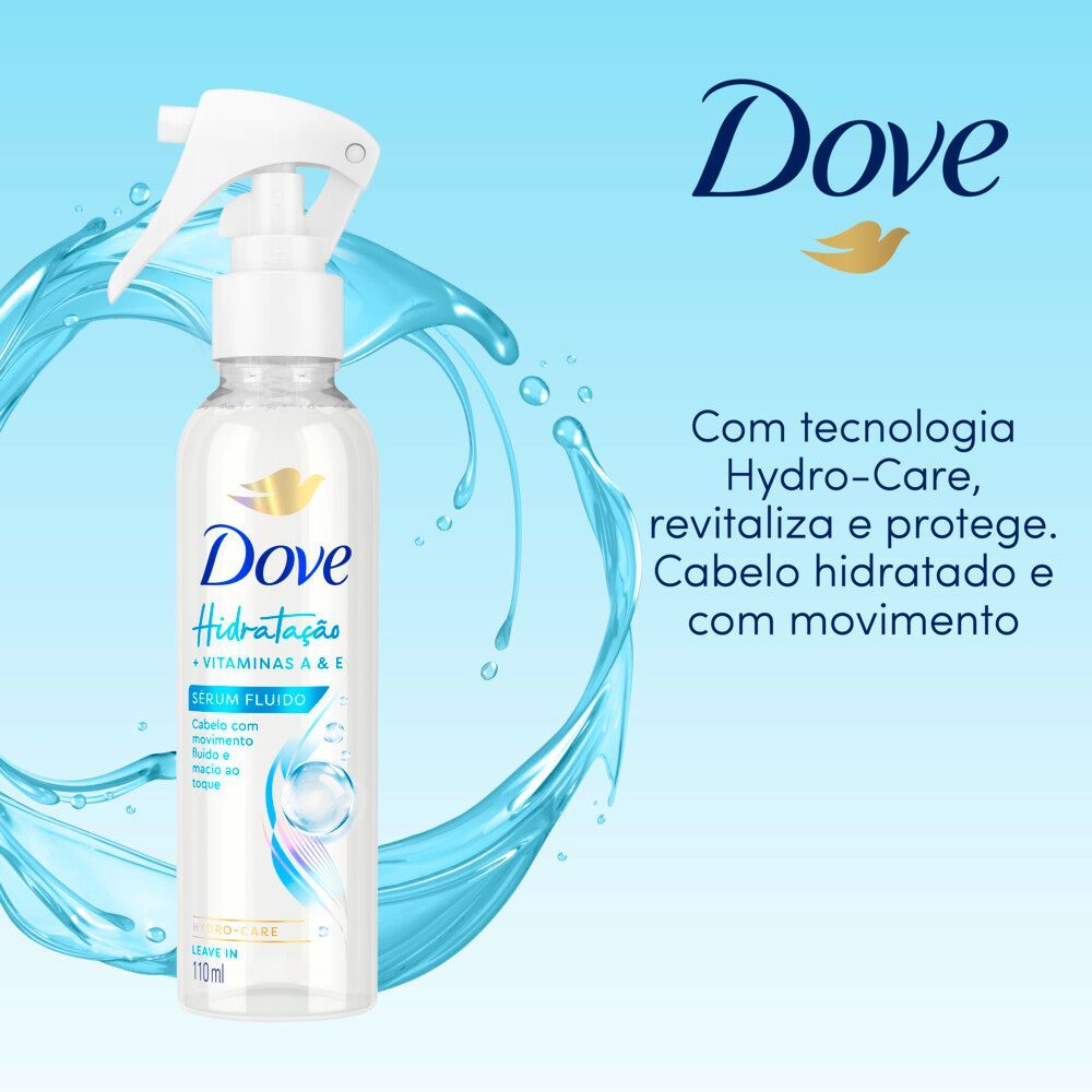 Spray Dove Hidratação com destaque para tecnologia Hydro-Care