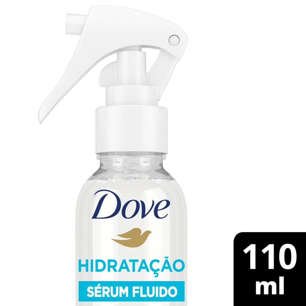 Frasco frontal do Spray Leave In Dove Hidratação 110 ml