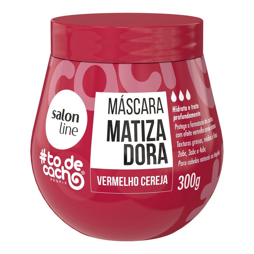Máscara Matizadora Salon Line Vermelho Cereja - destaque frontal