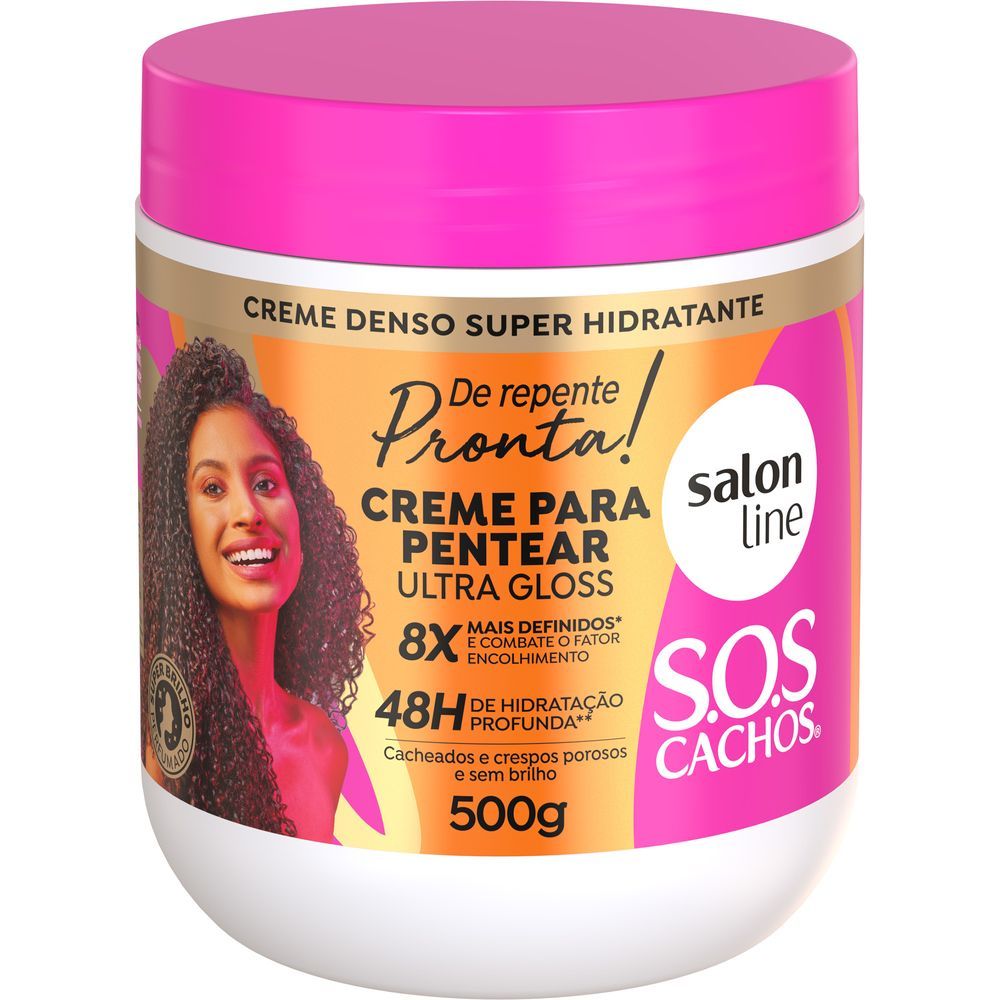 Creme para pentear Salon Line 500g - detalhes do rótulo