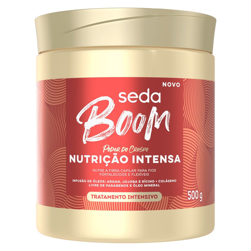 Máscara Seda Boom Nutrição Intensa 500 g - rótulo detalhado
