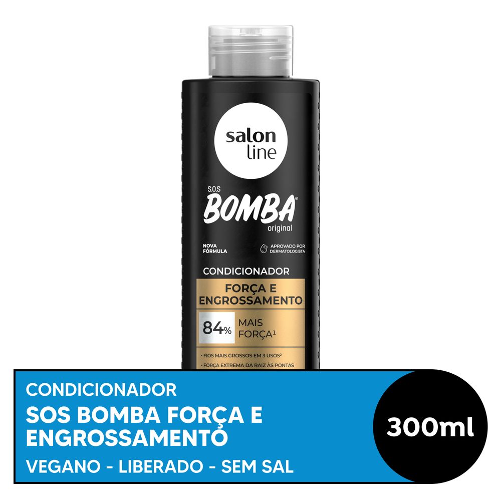 Frontal do condicionador Salon Line SOS Bomba Força e Engrossamento 300ml